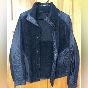 Lululemon Go Cozy Jacket Sherpa Fleece Black Size 6